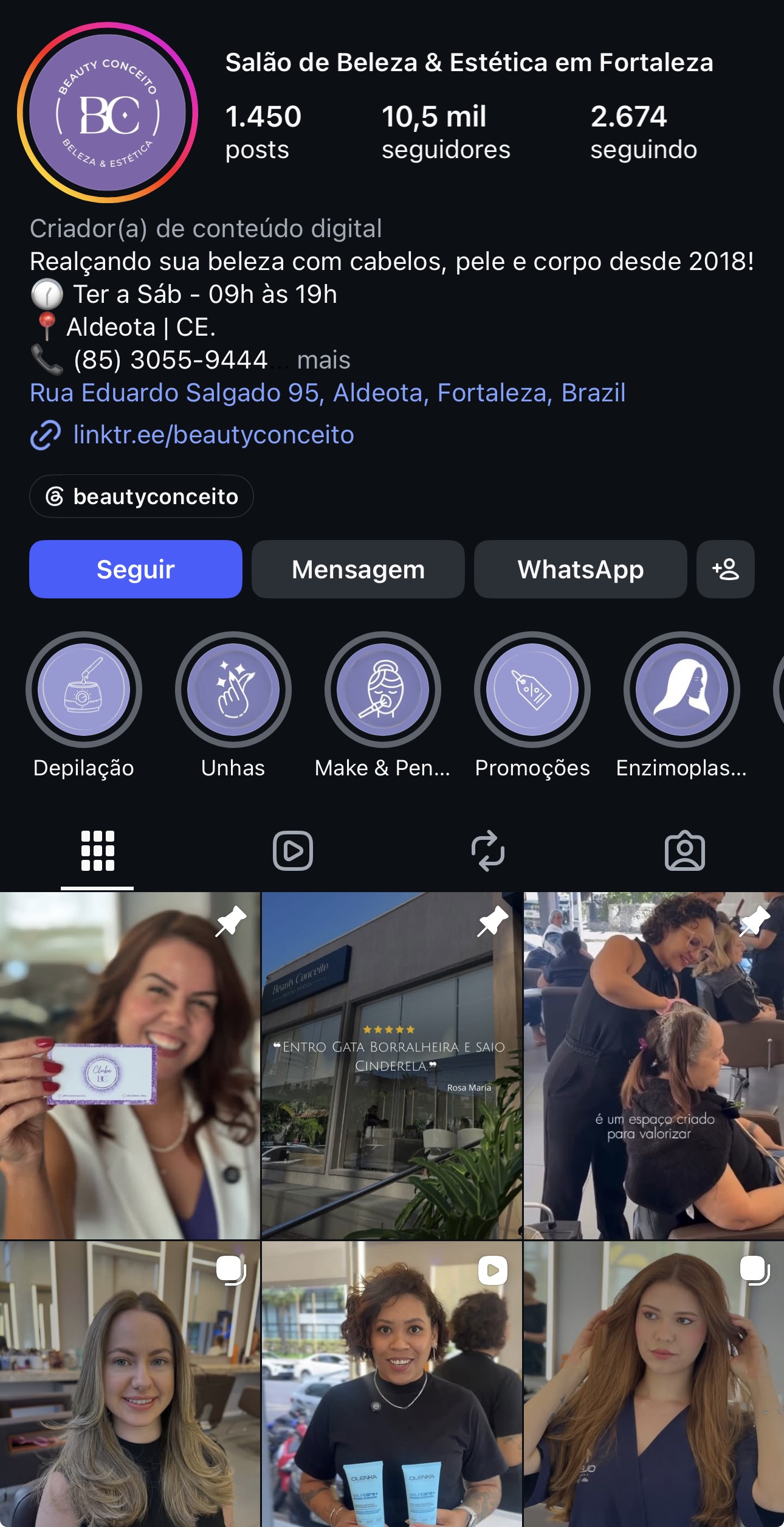 Instagram Beauty Conceito